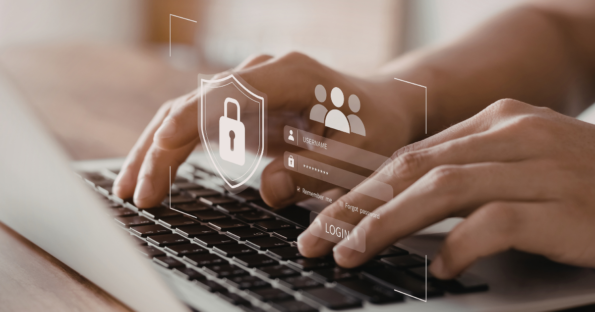 laptop een persoon inlogt en beveiligingsmaatregel door Token Protection